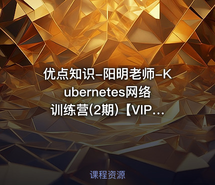 优点知识-阳明老师-Kubernetes网络训练营(2期)【VIP】